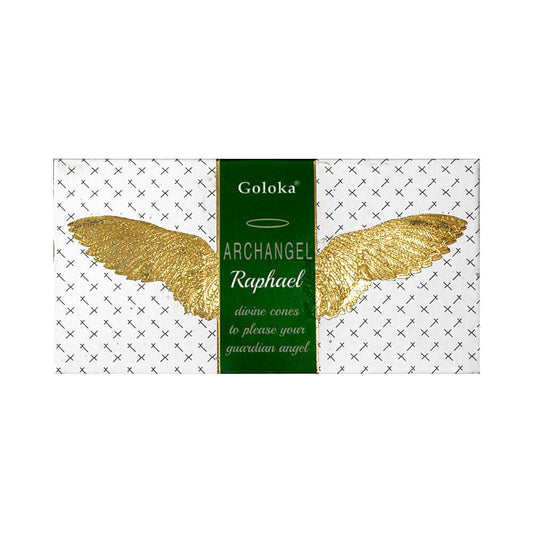 Incense Goloka Archangel Raphael Incense Cones 75018 1 $ Goloka The Witches Sage LLC Stew's Incense