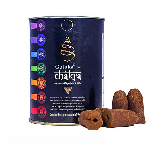 Incense Goloka Chakras Backflow Incense Cones BFC106 (75008) 3 $ The Witches Sage LLC Stew's Incense