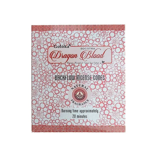 Incense Goloka Dragon Blood Backflow Incense Cones BFC125 1 $ Goloka The Witches Sage LLC Stew's Incense