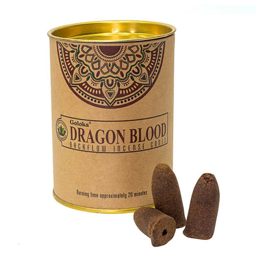 Incense Goloka Dragon Blood Backflow Incense Cones BFC105 (75006) 3 $ The Witches Sage LLC Stew's Incense