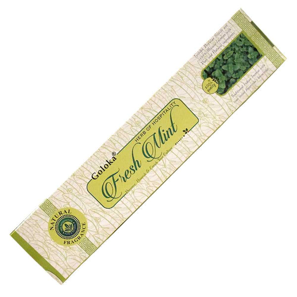 Incense Goloka Fresh Mint Incense Sticks GL133 1 $ Goloka The Witches Sage LLC Stew's Incense