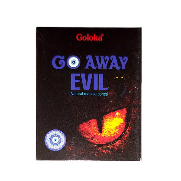 Incense Goloka Go Away Evil Incense Cones (Black Series) GLC08 1 $ Goloka The Witches Sage LLC Stew's Incense