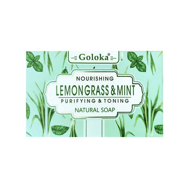 Soap Goloka Lemongrass & Mint Soap 75 gram SOP206 2 $ The Witches Sage LLC Stew's Incense