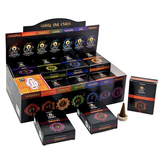 Incense Goloka Shatchakra (Chakra) Incense Cones GLC09 2 $ Goloka The Witches Sage LLC Stew's Incense