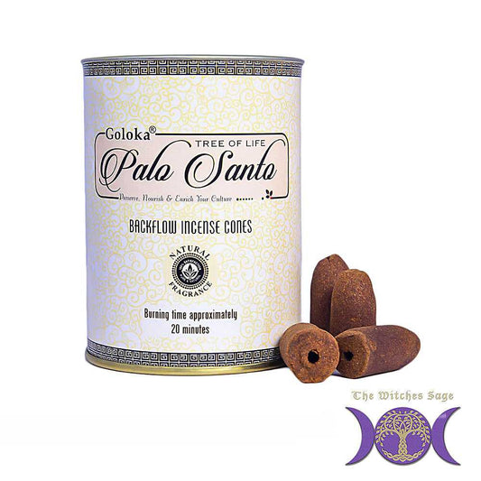 Incense Goloka Palo Santo Backflow Incense Cones BFC103 (75003) 3 $ Goloka The Witches Sage LLC Stew's Incense