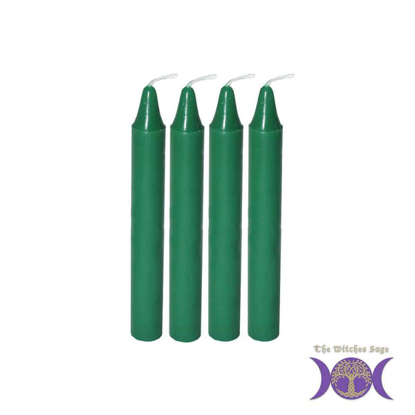 Candle Mini Ritual Candle - Green (Set of 4) 81533 2 $ Shop All The Witches Sage LLC Stew's Incense