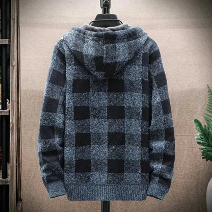 Men Jackets Mens Hooded Plaid Zipped Up Jacket ONFYMHJ051024I9-AGRN-M 59 $ Coats Onetify Stew's Incense