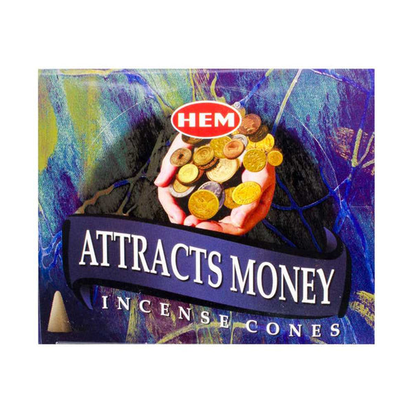 Incense HEM Attracts Money Incense Cones HMC36 (AT12) 1 $ Shop All The Witches Sage LLC Stew's Incense