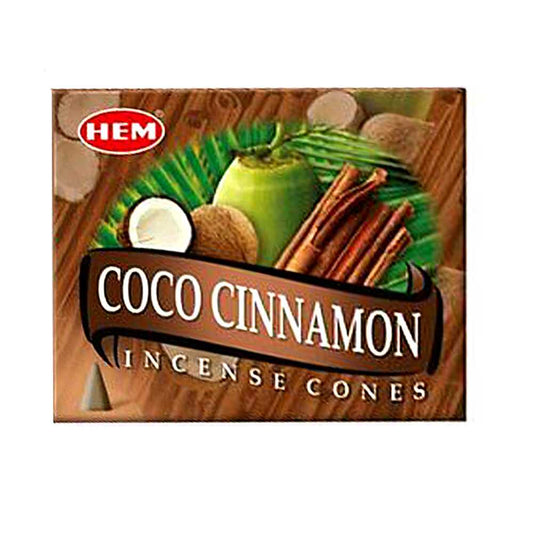 Incense HEM Coco Cinnamon Incense Cones CCI12 1 $ Shop All The Witches Sage LLC Stew's Incense