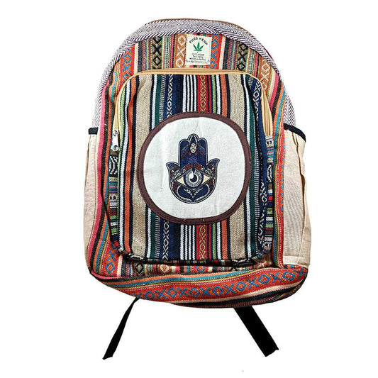 Backpack HEMP Hamsa Hand Backpack HMPBG-015 32 $ Hem The Witches Sage LLC Stew's Incense