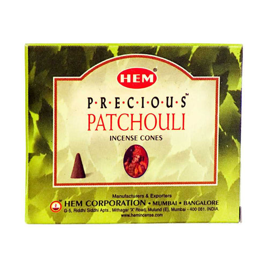 Incense HEM Precious Patchouli Incense Cones HMC05 (PA12) 1 $ Shop All The Witches Sage LLC Stew's Incense