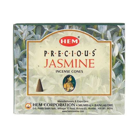 Incense HEM Precious Jasmine Incense Cones HMC02 1 $ Shop All The Witches Sage LLC Stew's Incense