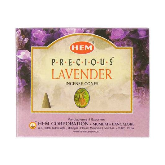 Incense HEM Precious Lavender Incense Cones HMC03 (LV12) 1 $ Shop All The Witches Sage LLC Stew's Incense