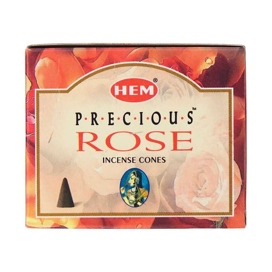 Incense HEM Precious Rose Incense Cones HMC23 (PR12) 1 $ Shop All The Witches Sage LLC Stew's Incense