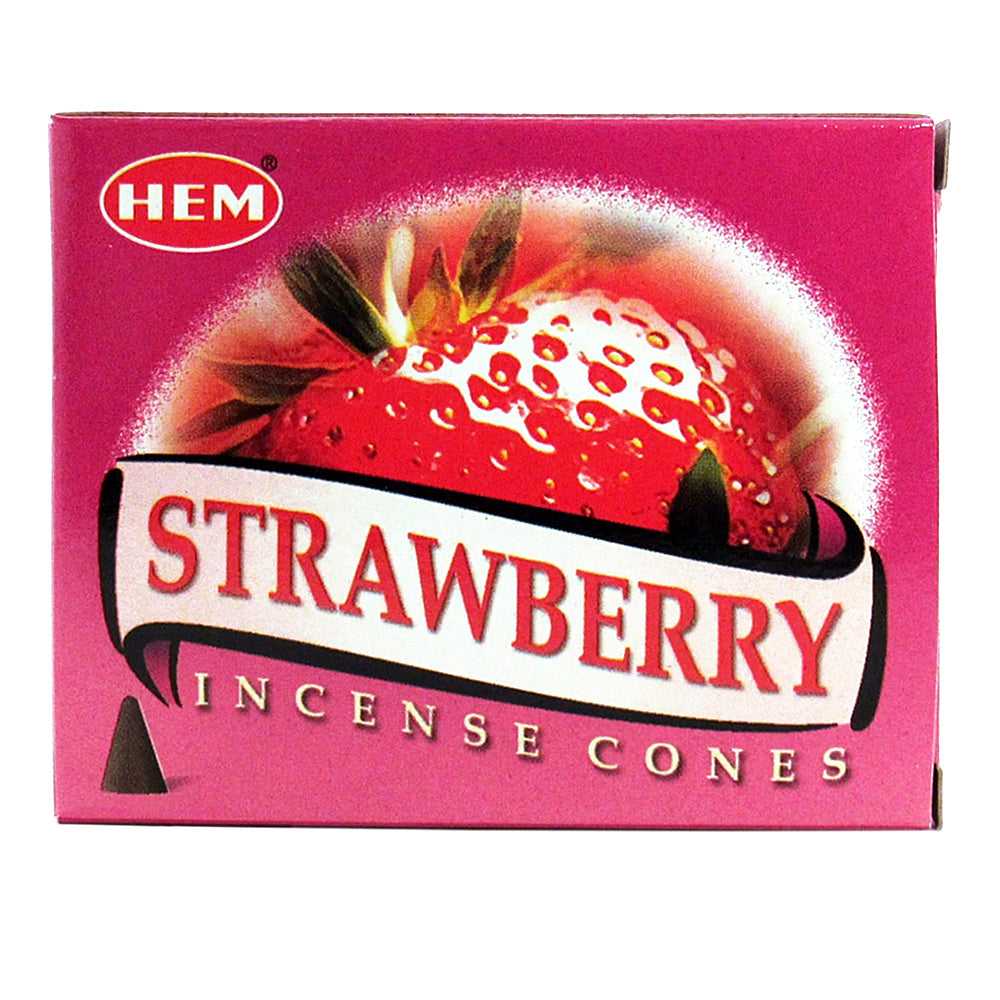 Incense Hem Strawberry Incense Cones SW12 (HMC25) 1 $ Shop All The Witches Sage LLC Stew's Incense