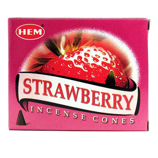 Incense Hem Strawberry Incense Cones SW12 (HMC25) 1 $ Shop All The Witches Sage LLC Stew's Incense