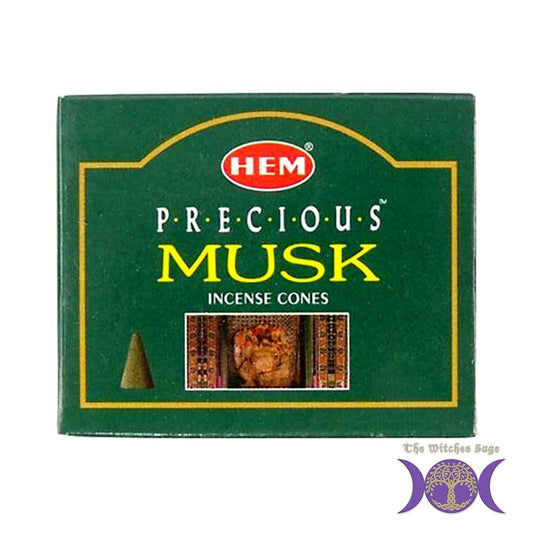 Incense HEM Precious Musk Incense Cones HMC04 1 $ Shop All The Witches Sage LLC Stew's Incense