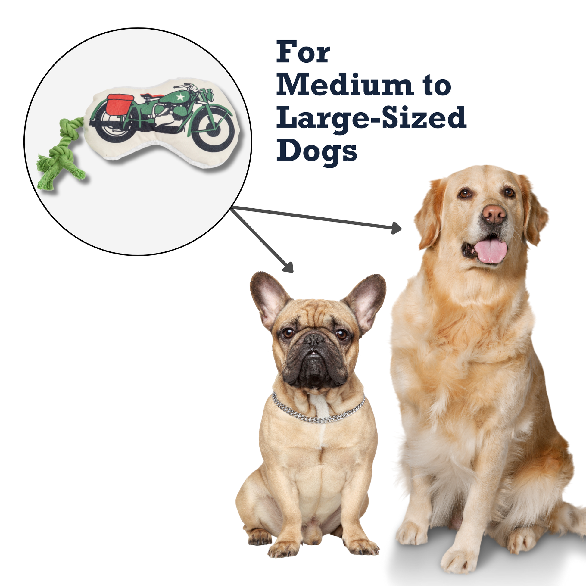 Canvas Plush Country Living Retro Army Motorcycle with Squeaker & Crinkle Paper Plush Dog Toy HOM230 14 $ Pet Lovers Store American Pet Supplies Stew's Incense