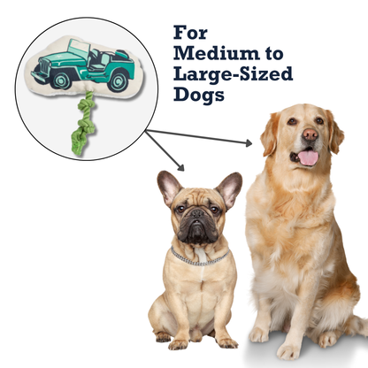 Canvas Plush Country Living Retro Army Jeep with Squeaker & Crinkle Paper Plush Dog Toy HOM231 12 $ Shop All American Pet Supplies Stew's Incense