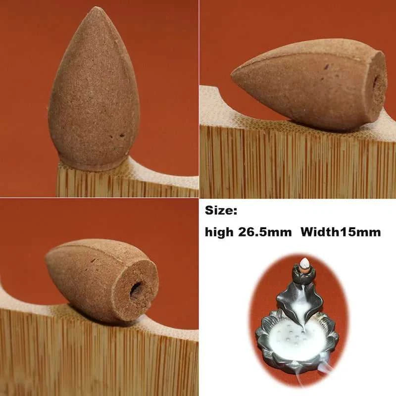  50pcs/box natural aroma Australia Sandalwood incense cones backflow incenso scetns freshener encens yoga 66910275547 20 $ NineRegions Wood Art&Collectibles Store Stew's Incense