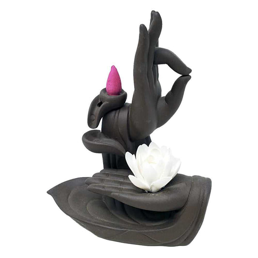 Incense Burner Hand & Lotus Backflow Burner BFL-34 24 $ The Witches Sage LLC Stew's Incense