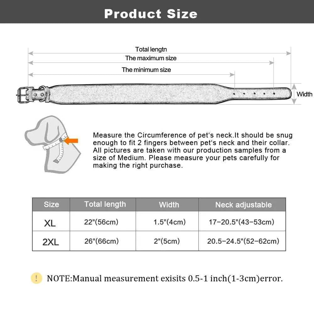 Large collar The Wide Luxe Collar - Padded Leather for Large Dogs 4000711904638-black-XL 37 $ Pet Lovers Shop All Products Fashioned Furbabies Stew's Incense