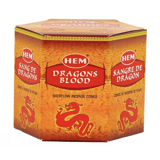 Incense Hem Dragons Blood Backflow Cones HBFC-DB 4 $ The Witches Sage LLC Stew's Incense