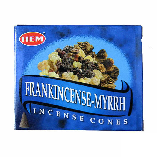 Incense Hem Frankincense-Myrrh Incense Cones HMC38 (FM12) 1 $ Shop All The Witches Sage LLC Stew's Incense