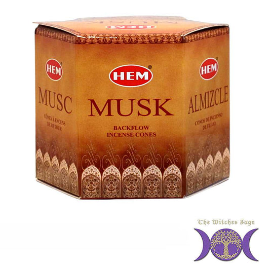 Incense Hem Musk Backflow Incense HBFC-MU 4 $ Shop All The Witches Sage LLC Stew's Incense