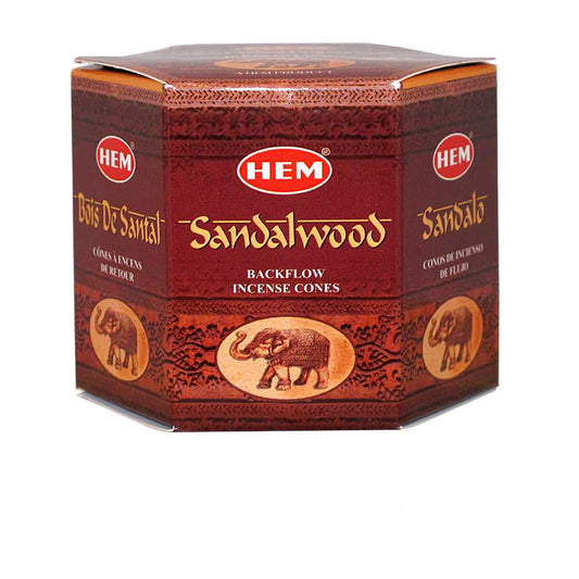 Incense Hem Sandalwood Backflow Incense Cones HBFC-SD 4 $ Shop All The Witches Sage LLC Stew's Incense
