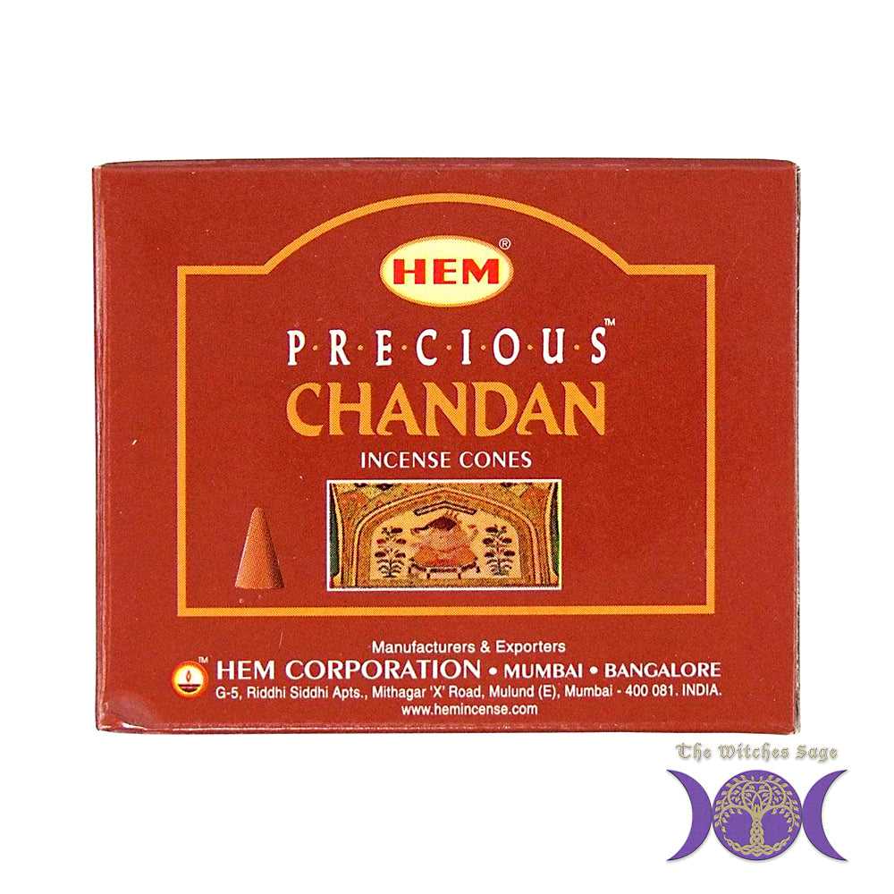 Incense HEM Precious Chandan Incense Cones HMC01 1 $ Shop All The Witches Sage LLC Stew's Incense