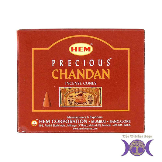 Incense HEM Precious Chandan Incense Cones HMC01 1 $ Shop All The Witches Sage LLC Stew's Incense