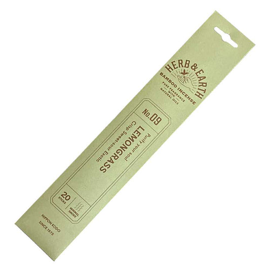 Incense Herb & Earth Lemongrass Bamboo Incense Sticks (Nippon Kodo) 70009 4 $ Shop All The Witches Sage LLC Stew's Incense
