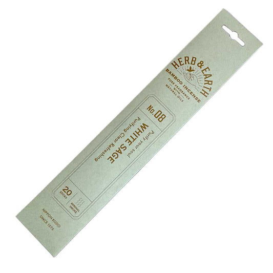 Incense Herb & Earth White Sage Bamboo Incense Sticks (Nippon Kodo) 70008 4 $ Shop All The Witches Sage LLC Stew's Incense