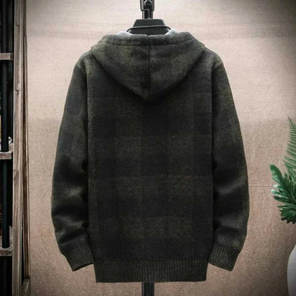 Men Jackets Mens Hooded Plaid Zipped Up Jacket ONFYMHJ051024I9-AGRN-M 59 $ Coats Onetify Stew's Incense