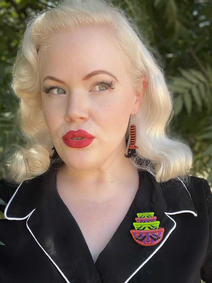 Brooches & Lapel Pins Menacing Mixers Halloween Bowls Brooch by Lipstick & Chrome BR-152 29 $ Shop All Quirks! Stew's Incense