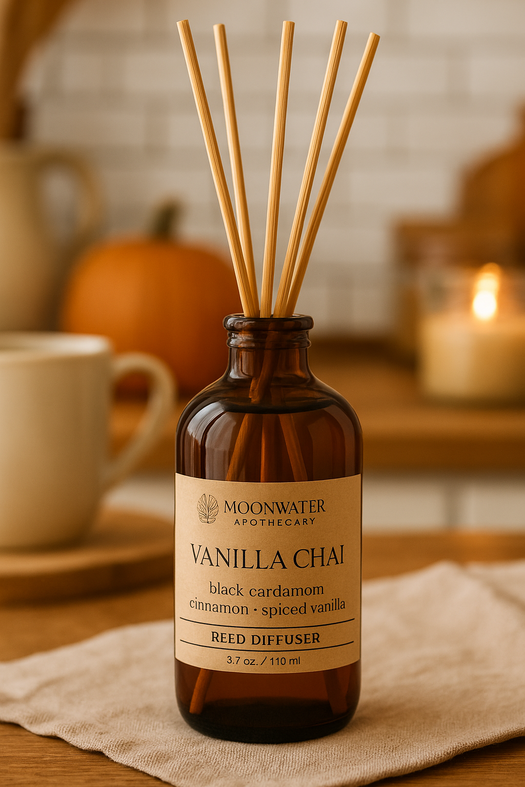  Vanilla Chai - REED DIFFUSER & ROOM SPRAY -- Spiced, Sweet Cream Aroma. by Moon Water Apothecary sku-42149594005594 24 $ Moon Water Apothecary Stew's Incense