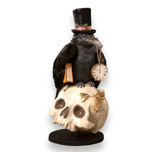 Seasonal Decor, Halloween Midnight Crow On Skull by Bethany Lowe Designs TD2226 199 $ Shop All Quirks! Stew's Incense