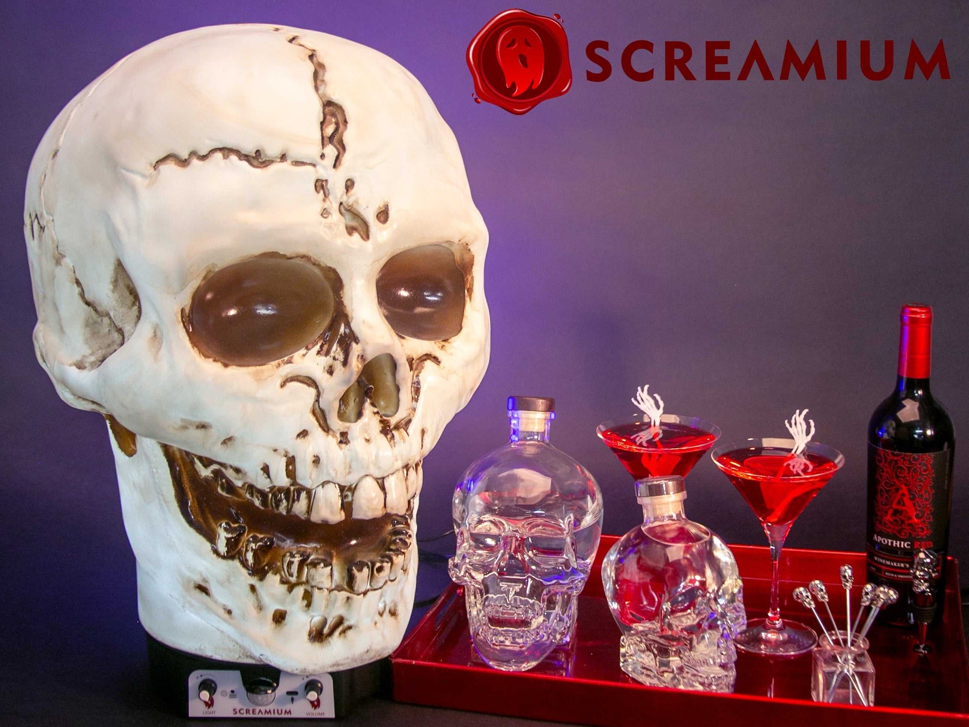 Halloween Giant Skull Animatronic Lamp Prop 20-Inch-Tall Heavy Duty Polyresin Halloween Decoration SCREAMIUM-MPN-10003 179 $ SCREAMIUM Stew's Incense