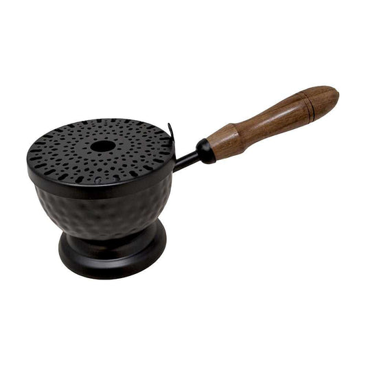 Incense Burner Iron Cauldron Burner with Lid & Wooden Handle 9" BR61 15 $ The Witches Sage LLC Stew's Incense
