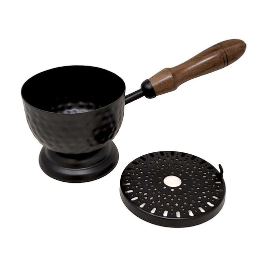Incense Burner Iron Cauldron Burner with Lid & Wooden Handle 9" BR61 15 $ The Witches Sage LLC Stew's Incense