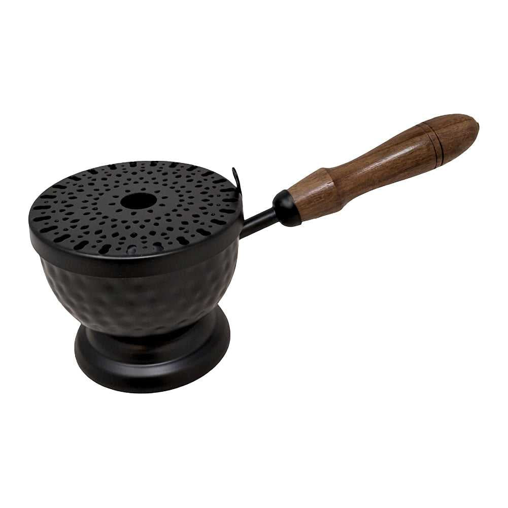 Incense Burner Iron Cauldron Burner with Lid & Wooden Handle 9" BR61 15 $ The Witches Sage LLC Stew's Incense