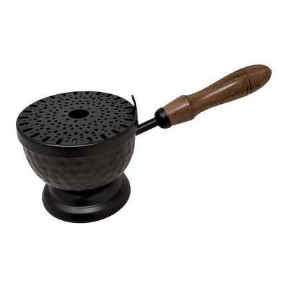 Incense Burner Iron Cauldron Burner with Lid & Wooden Handle 9" BR61 15 $ The Witches Sage LLC Stew's Incense