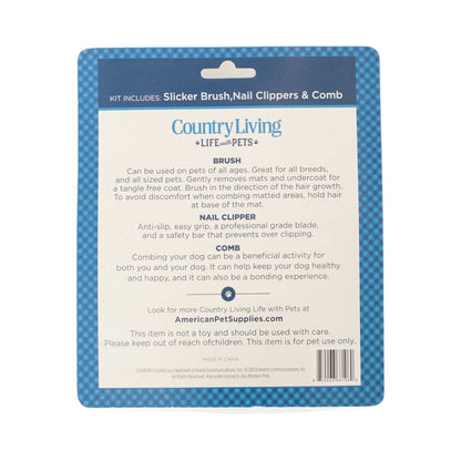 Grooming Kits Country Living All-in-One 3-Piece Dog Grooming Kit for a Healthy and Well-Groomed Pet CL-1010 19 $ Pet Lovers Store American Pet Supplies Stew's Incense