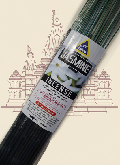 Aasha Jasmine Jumbo Incense Sticks-16 Inch-25 Sticks