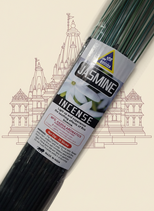 Aasha Jasmine Jumbo Incense Sticks-16 Inch-25 Sticks