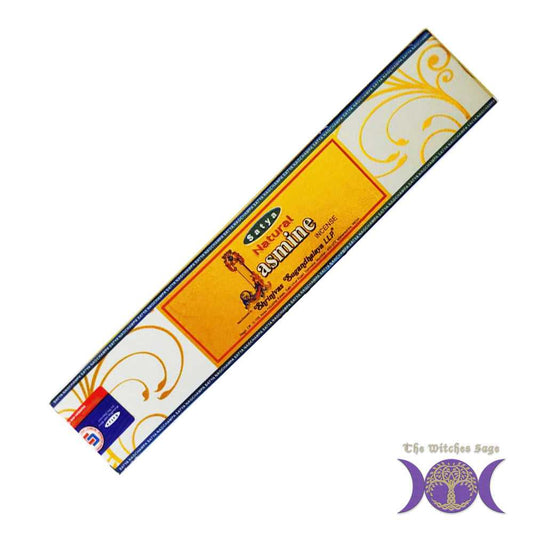 Incense Satya Natural Jasmine incense stick 15 gm ST160 1 $ Shop All The Witches Sage LLC Stew's Incense