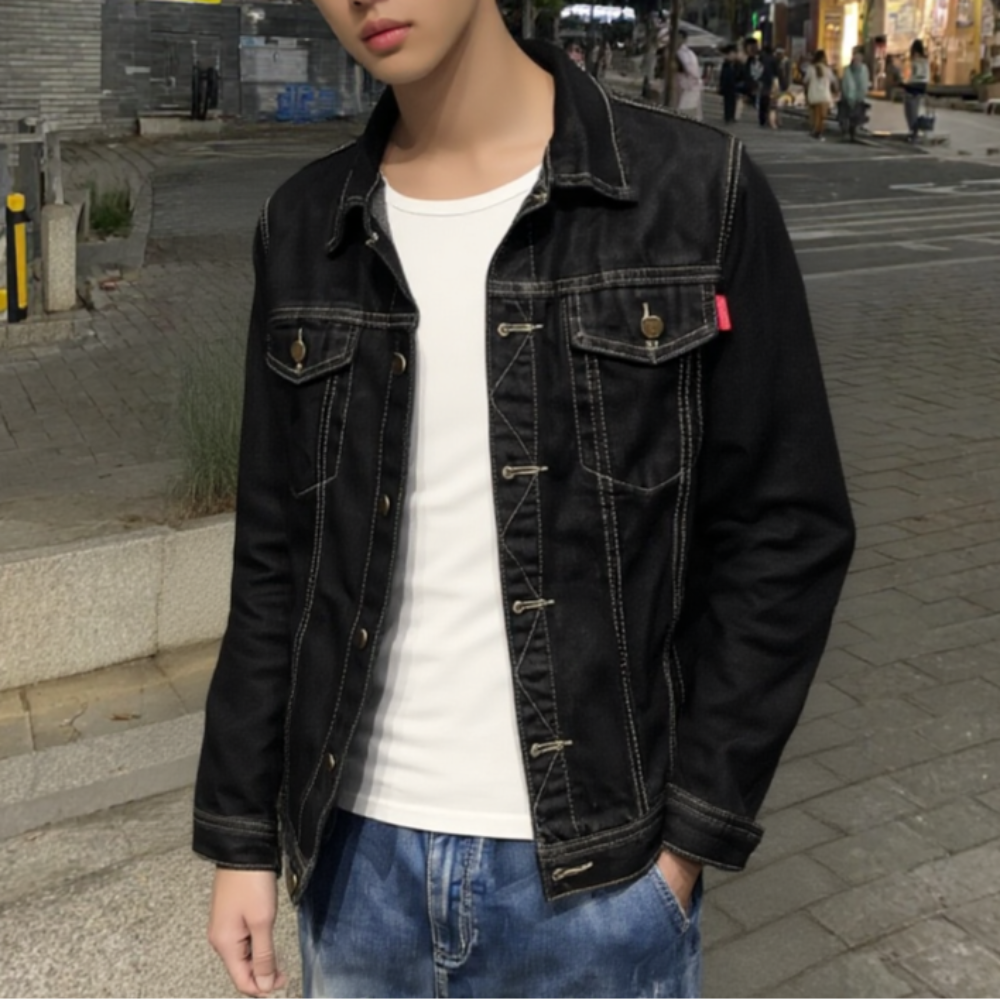 Denim Jackets Mens Trucker Denim Jacket OPMJ06014D-DBLU-XS 64 $ Coats Onetify Stew's Incense