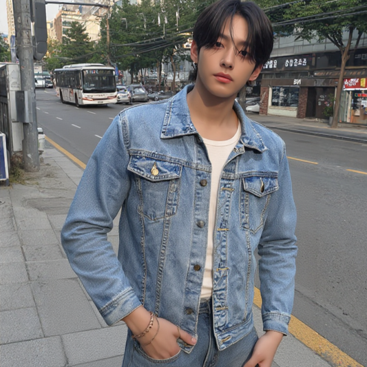 Denim Jackets Mens Trucker Denim Jacket OPMJ06014D-DBLU-XS 64 $ Coats Onetify Stew's Incense
