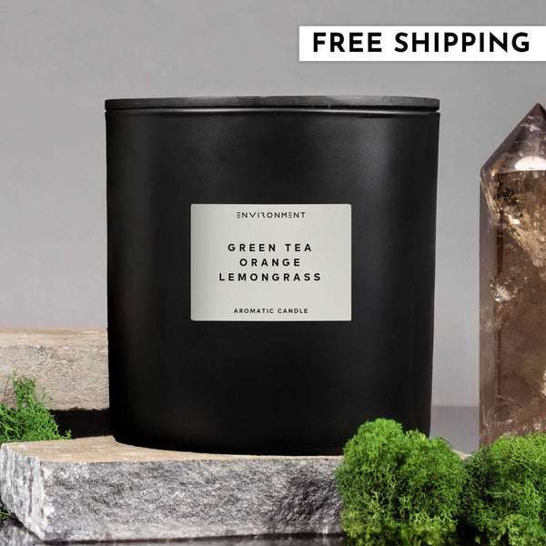 Environment - Candle (Hotel Aromatics) 55oz Green Tea | Orange | Lemongrass Candle (Inspired by Delano Beach Club Hotel®) EN-CAN55-DELANO 139 $ Candles Stone Candles Stew's Incense